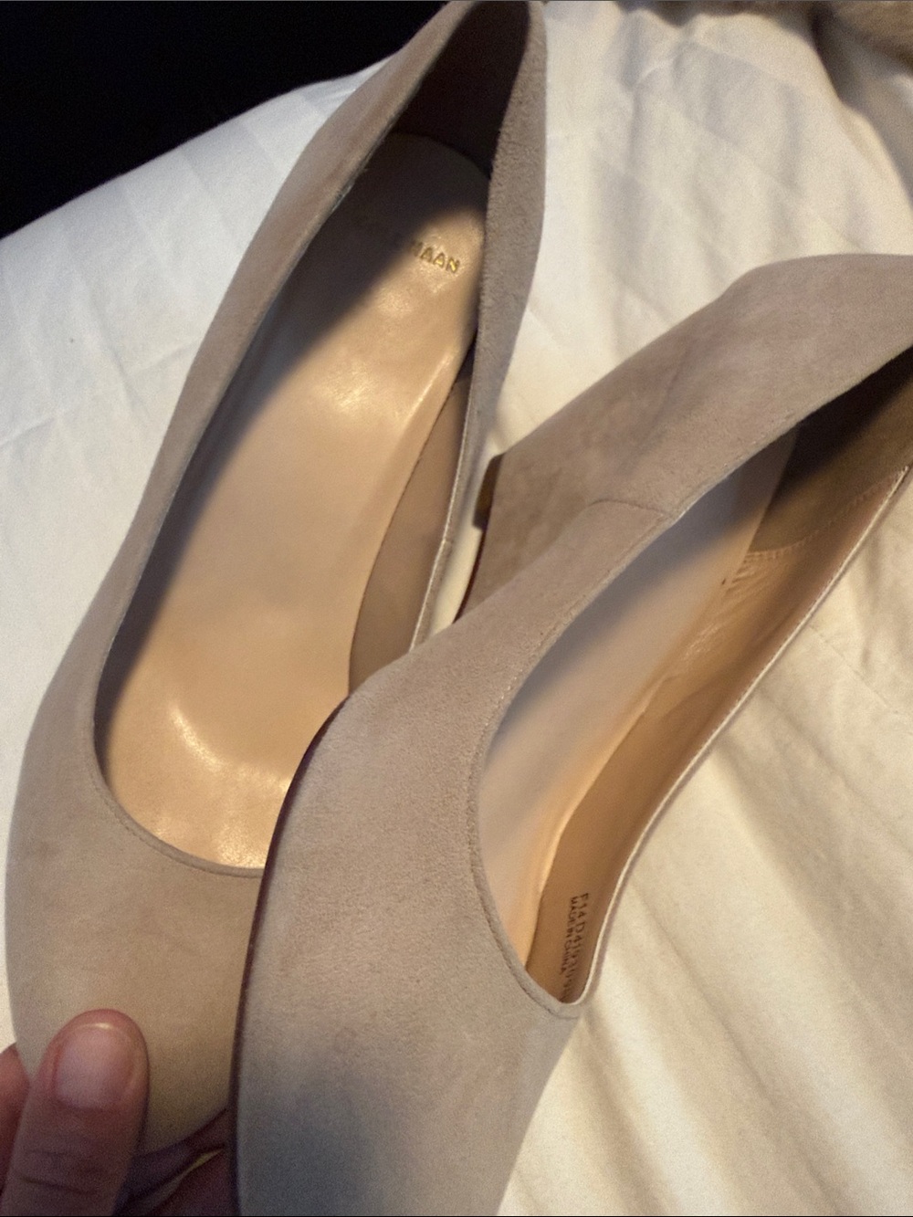 Cole Haan Neutral Suede Pumps in Taupe